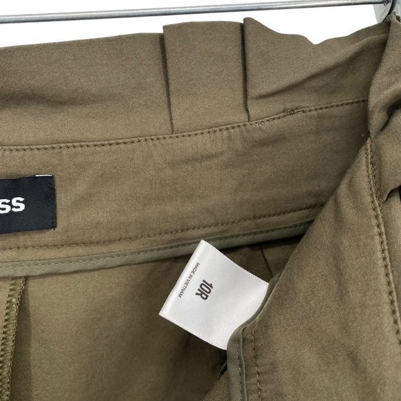 Express Wide Leg Paperbag Waist High Rise Belted Trouser Pants - Picture 7 of 8